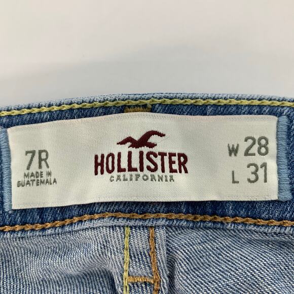 Hollister Low Rise Skinny Womens Jeans Size 7R Distressed - Picture 6 of 15